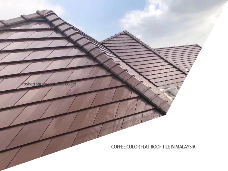 Ceramic Flat Villa Roof Tile Heat Resistant Clay Roofing Tiles Prices