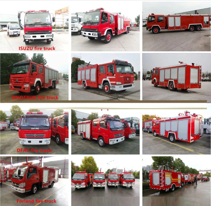 Isuzu 4X2 3000L Fire Extinguisher Foam Powder 4000L Water Tank Fire Fighting Truck