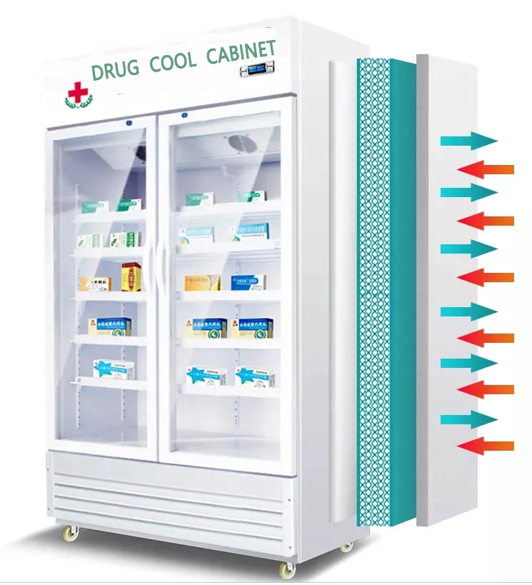 Drug/Medicine Glass Door Vertical/Upright Display Cool Cabinet Refrigerators/Fridge/Freezer/Chiller