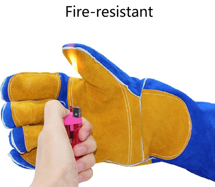 Heat Resistant Fire Resistant Cow Split Leather TIG Welding Gloves
