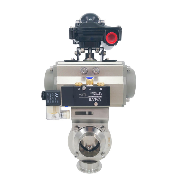 New Style Stainless Steel Butterfly Valve with Actuator Control