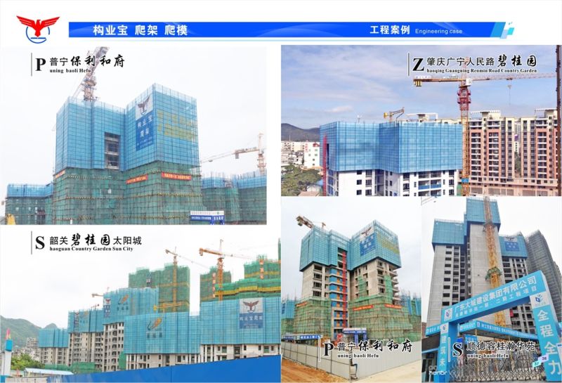 Electric Structure Wall Attached Climbing Scaffold Wind Screen