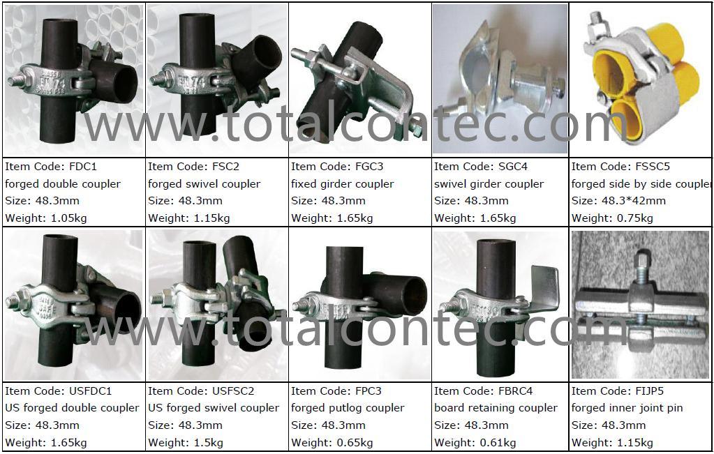 Durable En74 BS1139 Scaffolding Scaffold Pipe Tube Couplers for Construction