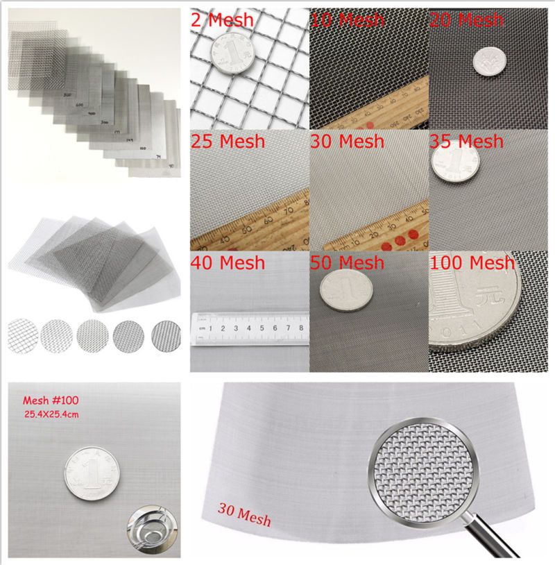 Plain Weave Ultra Fine 304 Stainless Steel Wire Mesh Sieve/Filter Mesh Screen