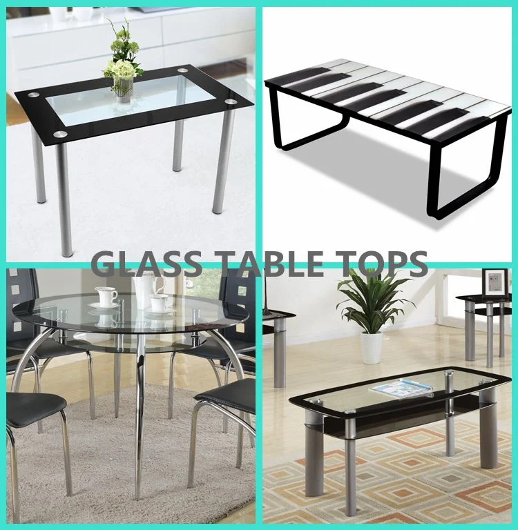 5mm Flat Polished High Quality Silkscreen Print Tempered Glass for Furniture Table