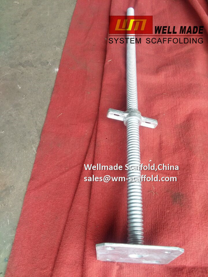 995mm Adjustable Hollow Scaffolding Base Jack (OD34X4.0mm)