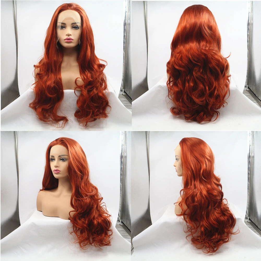 Factory Wholesale Lace Front Synthetic Wigs Heat Resistant Ombre Color