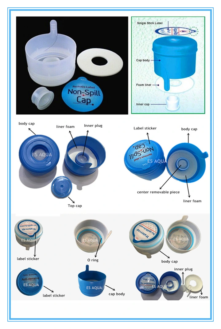 55mm PE Closers/Covers/Stoppers/Caps/Lids for 18.9L/19L/20L/5gallon Water Bottle
