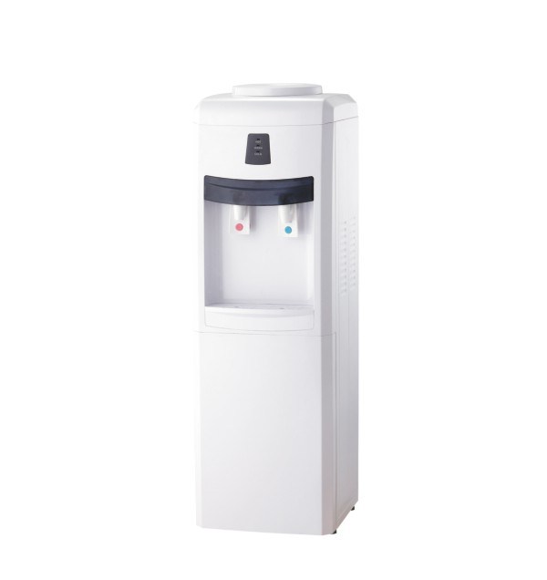 Hot and Cold White Floor-Standing Water Dispenser with Dry Guard System