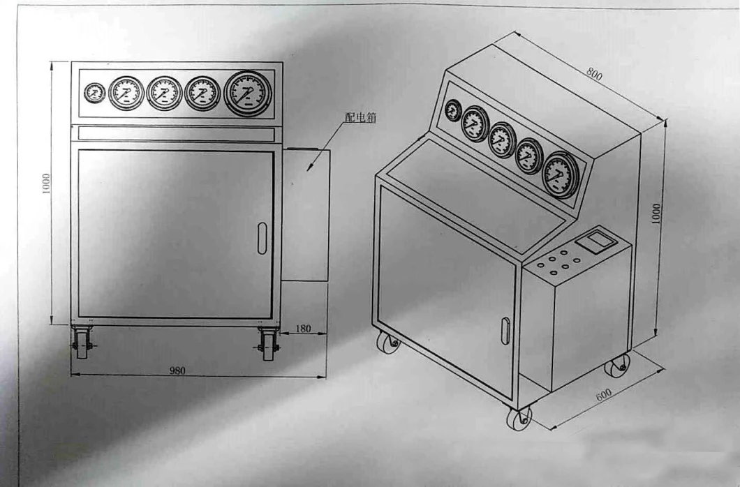 Usun Model: Ws-FM-5A FM200 or CO2 Automatic Fire Extinguisher Filling Machine