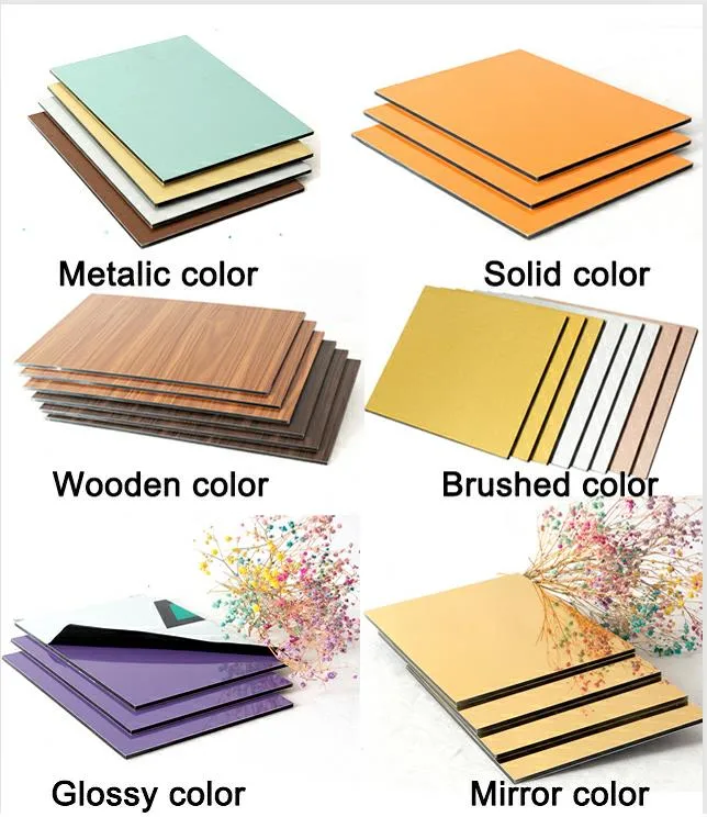 Metallic Paint Fireproof Non-Combustible Architectural Metal Aluminum Composite Sandwich Panels for Curtain Wall Facade Cladding