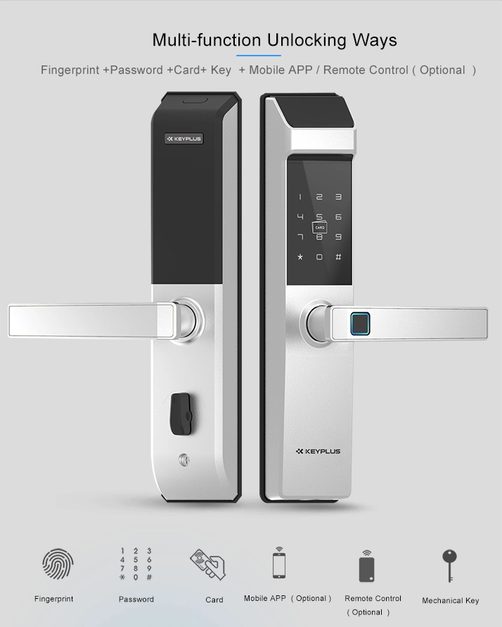 Fingerprint Smart Door Lock Smart Home Door Lock Black Bronze WiFi APP Card Password
