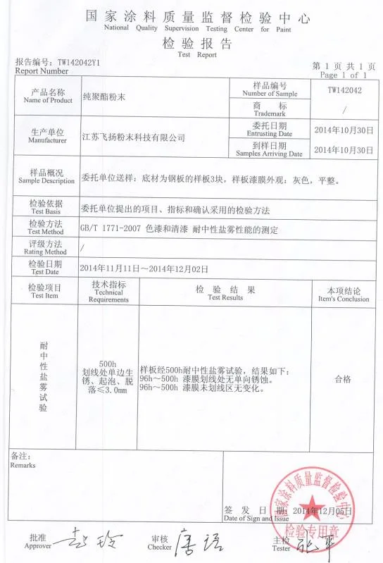 Heat Resistant Chemical Powder Coatings Paint for Generator Machinery