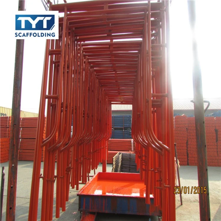 American Type 1219X1700mm Painted Galvanized Steel Ladder Frame Scaffolding Frame