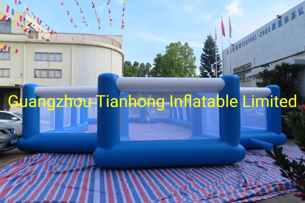 15X8m PVC Giant Inflatable Football Arena Soap Football Field, Inflatable Football Pitch Soccer Field