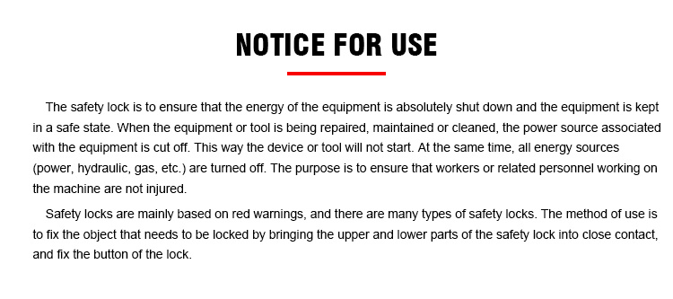 ABS Standard Gate Valve Lockout