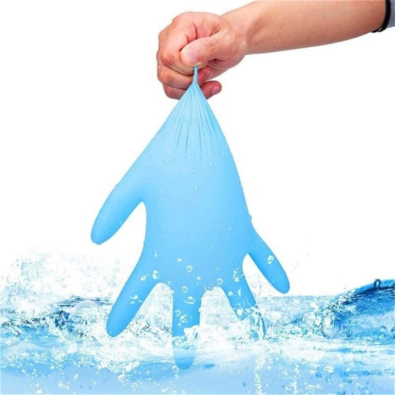 Free Sample Rice Transparent Powder Free Heat Resistant White PPE Latex Gloves