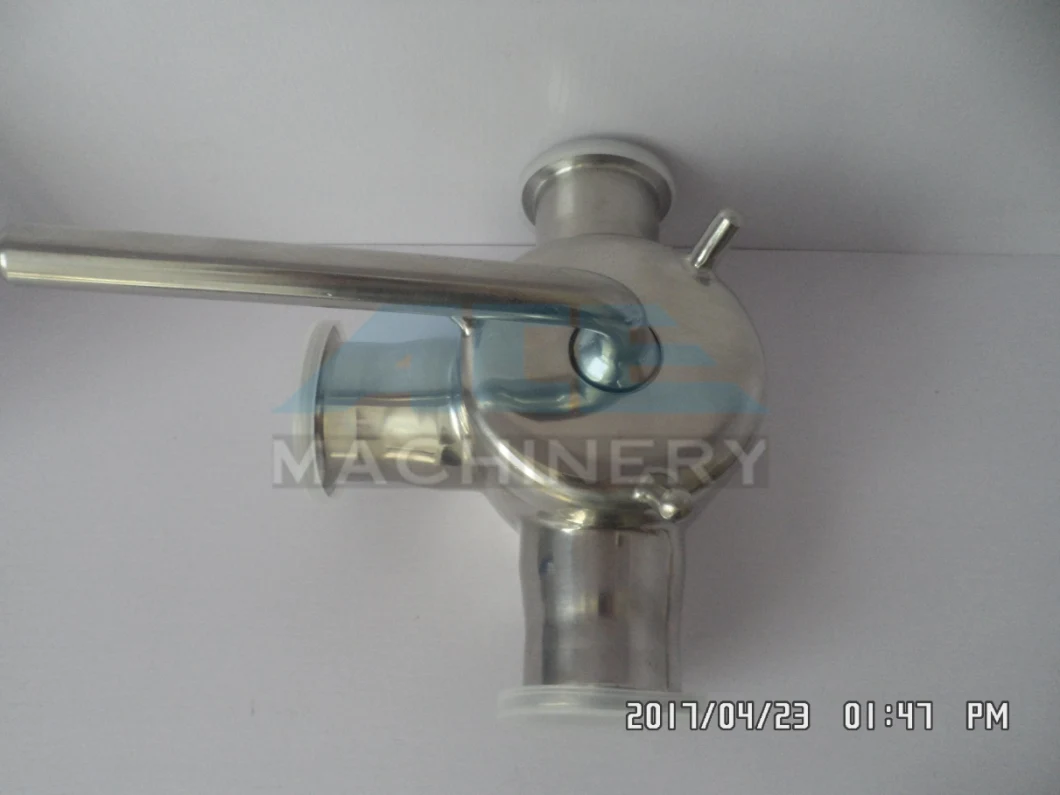 Sanitary Stainless Steel 3-Way Plug Cock Valves with Male Parts