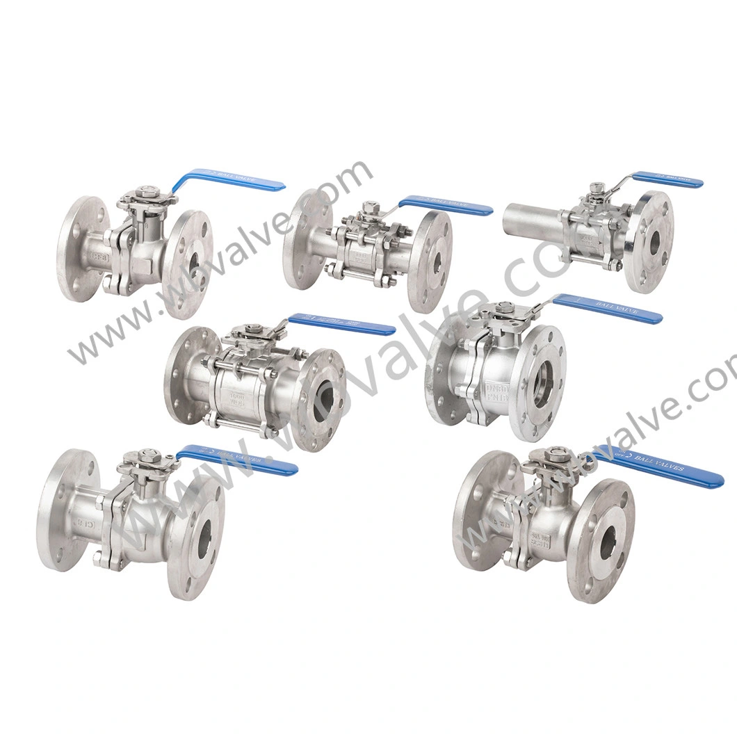 Flanged 3PC Ball Valve CF8m 1000wog DIN 3202-F1 Flanged Ball Valve Pn40