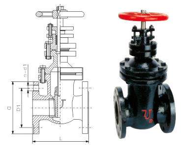 Flanged Cast Iron Gate Valve Water Valve Z45t-10