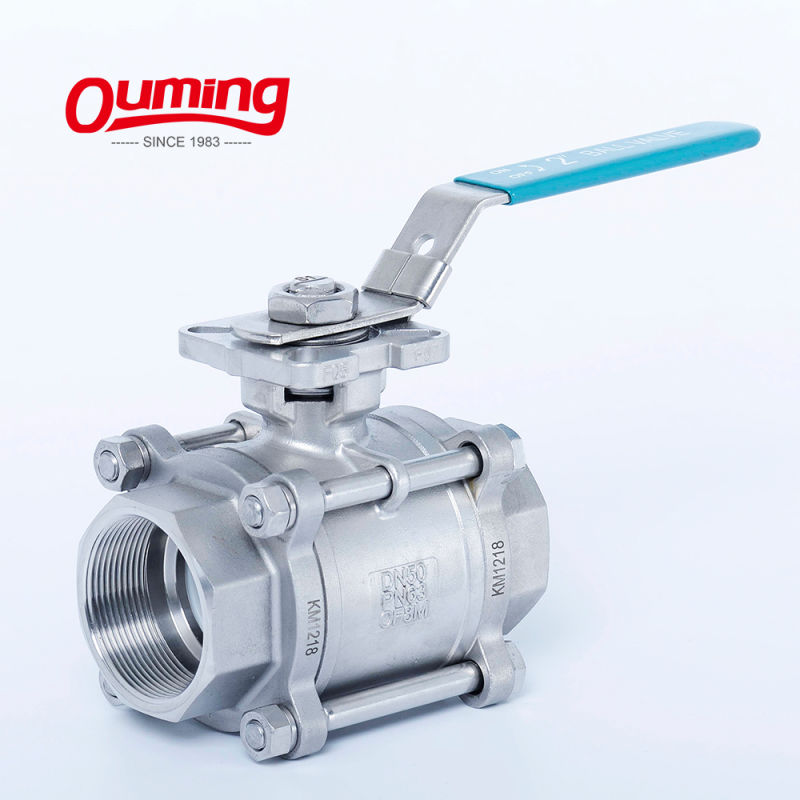 3PC Stainless Steel High Pressure 1000wog Manual 1 Inch Ball Valve