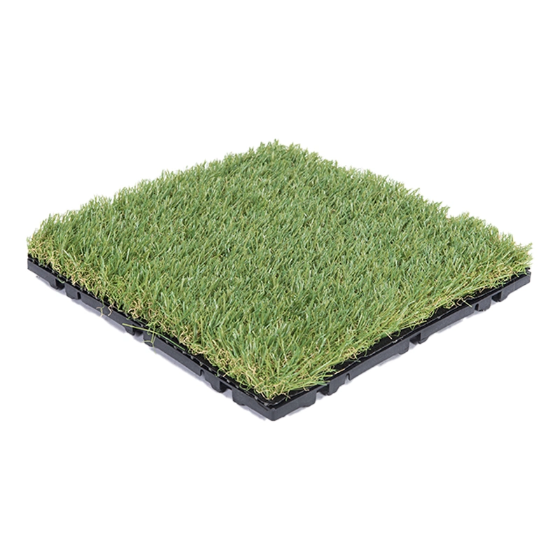 Anti-Slip WPC Wood Plastic Composite Interlocking Deck Flooring Roof Tiles Wooden Outdoor Artificial Grass Tiles