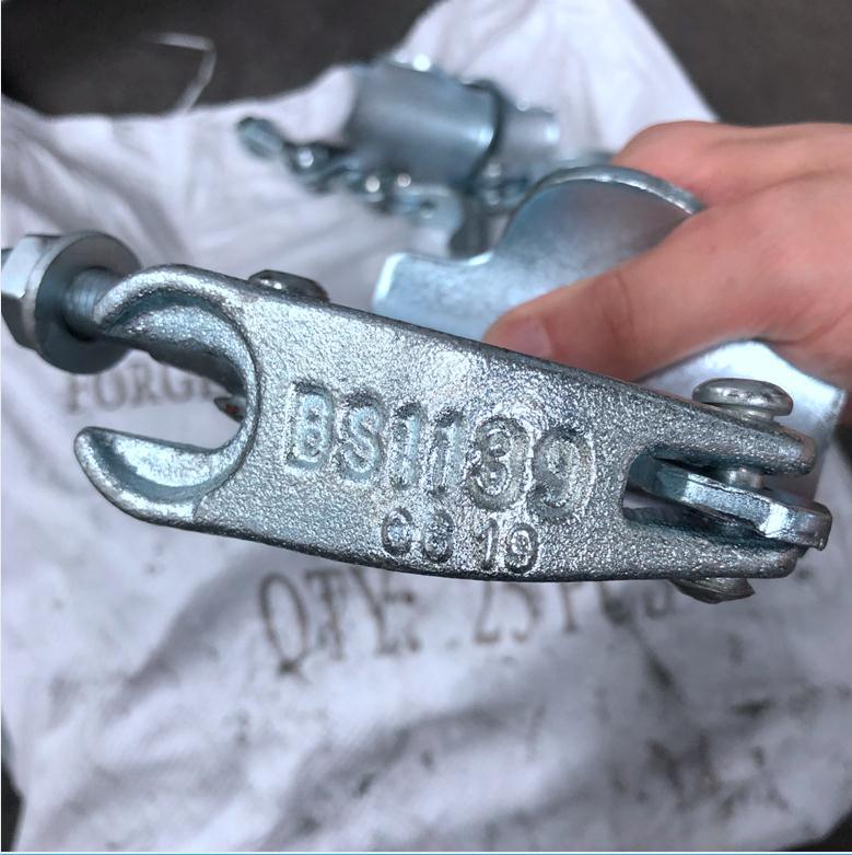 BS1139 En74 British PS Single Fitting Scaffold Clamp Pressed Putlog Pipe Coupler Scaffolding