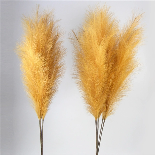 Natural Real Grey Pink White Long Single Artificial Pampas Reed Grass Flowers for Wedding Party Decoration