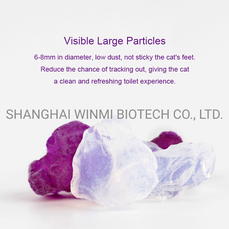 3.8litre 1.4kg 1mm to 8mm Purple Deodorant Zero Dust Crystal Silica Gel Cat Litter
