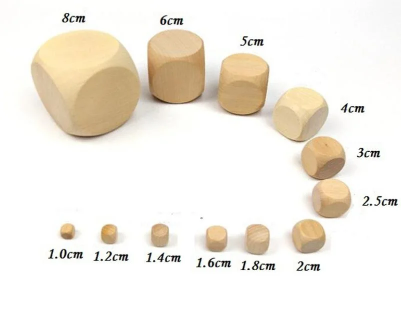Custom Printing Different Size Laser Engrave Game Wooden Bamboo Dice