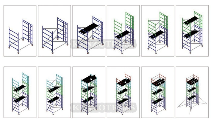 Aluminum Scaffold System Mobile Tower Scaffold for Sale