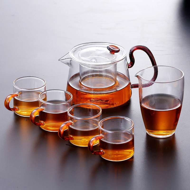 Heat Resistant Glass with Lid Steam Strainer Oolong Black Tea Pot