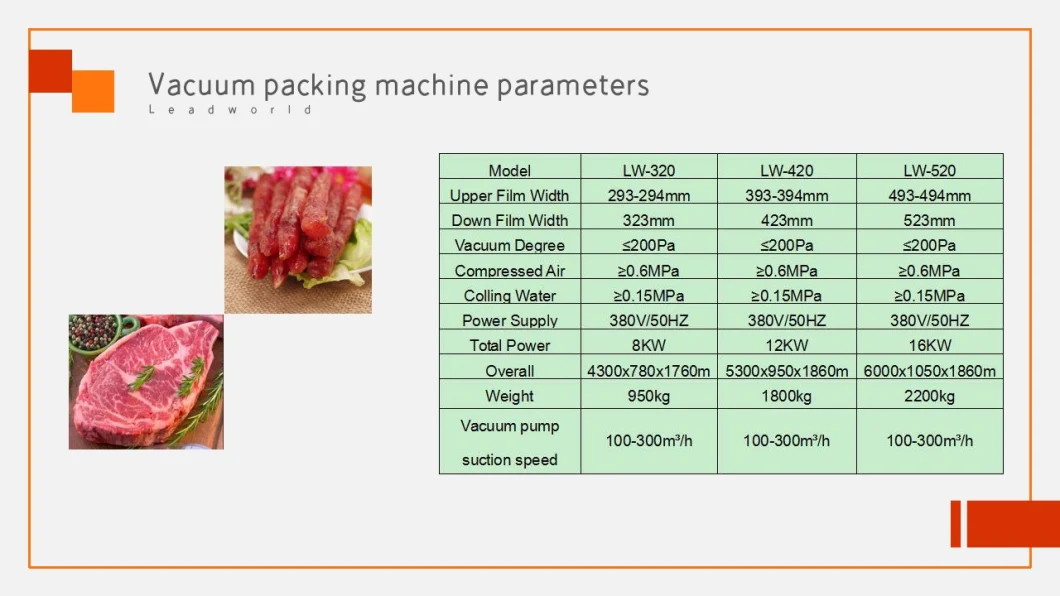 Double Chamber Vacuum Sealer Sealing German Cabbage Sauerkrautcereal Grain Meat Food Beaf Peanut Packing Packaging Machine