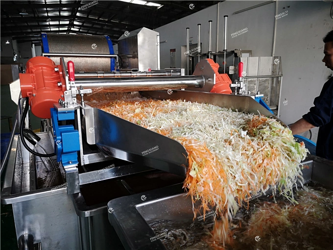 500-1000 Kg Automatic Lettuce Washing Production Line Lettuce Cutting Machine Lettuce Salad Line