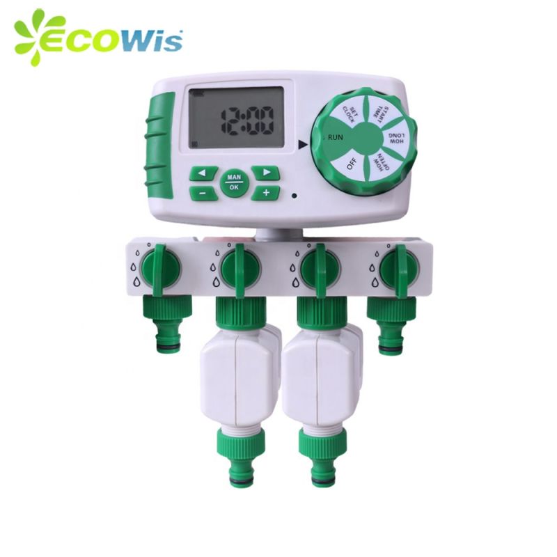 Automatic 4-Zone Agriculture Irrigation System, Irrigation Water Controller Timer