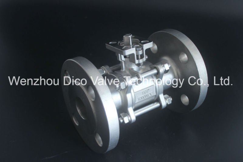 3PC Floating API Stainless Steel Flange Ball Valve with Handle