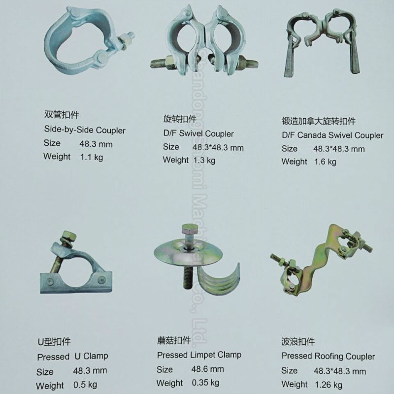 Shlomi Scaffolding Galvanized Forged and Pressed Steel Swivel Scaffold Coupler