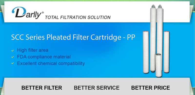 Single Piece Cage PP Pleated Filter Cartridge for Plating Solutions