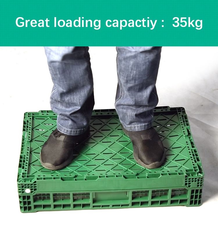 Heavy Duty Folding Plastic Containers Box Collapsible Crates for Fruits Vegetables