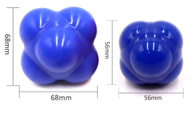 High Density Agility Quicker Reflexes 6 Cm Glossy Silicone Hexagonal Bouncing Reaction Ball