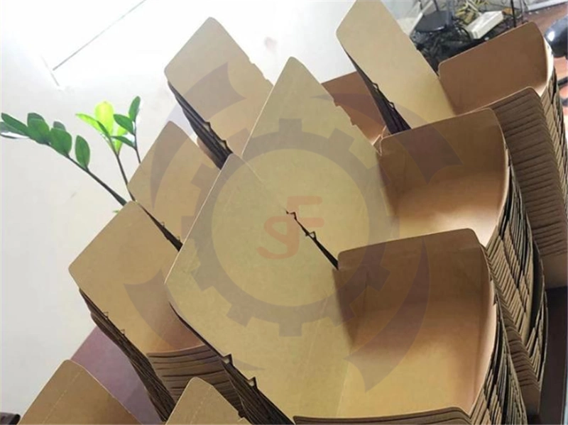 High Speed Fully Automatic Disposable Fast Food Box Craft Paper Box Making Machine