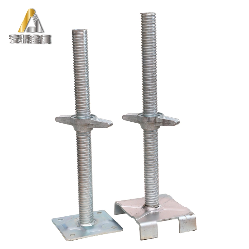 Adjustable Base Jack Ringlock Galvanized Scaffolding System Scaffolding Jack Base