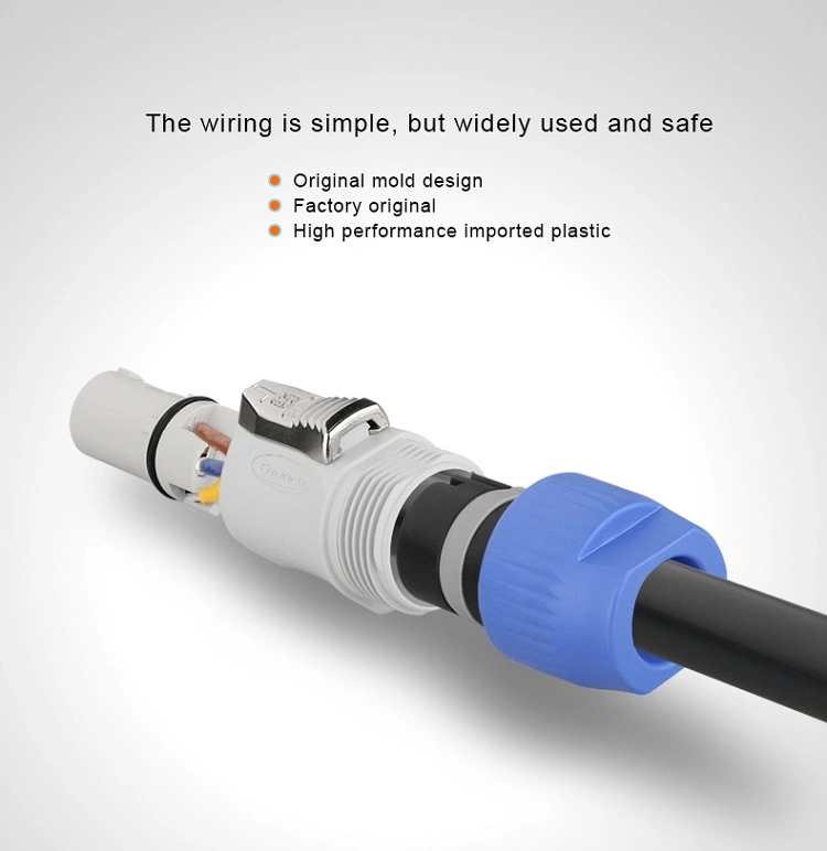 3 Phase Plug 3 Pin Connector Outdoor/3-Way Male and Female Electrical Connectors for Inverter