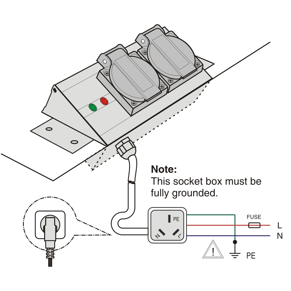 2 Ways Outlets Lightning Surge Protection in 10ka 230V-250V UK Socket and Plug Power Strip