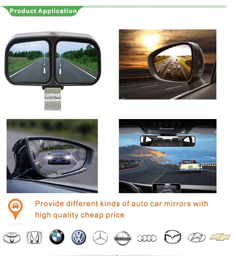 Auto Mirror Chrome Mirror Clear Sheer Glass Convex Car Mirror