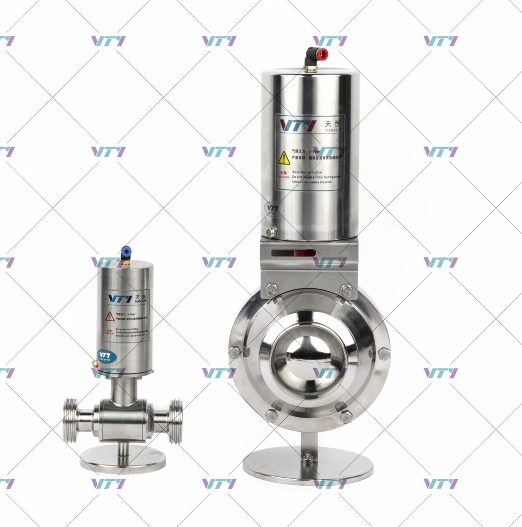 DIN/SMS Sanitary Valve Stainless Steel Valve Pneumatic Ball/Butterfly/Check/Diaphragm/Divert/Double Seat Valve