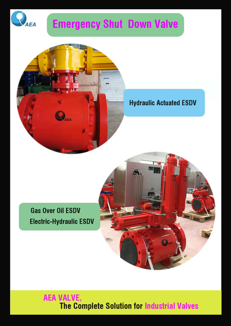 Rotork Auma Pneumatic Hydraulic and Electric Actuated Emergency Shut Down Control Ball Valve