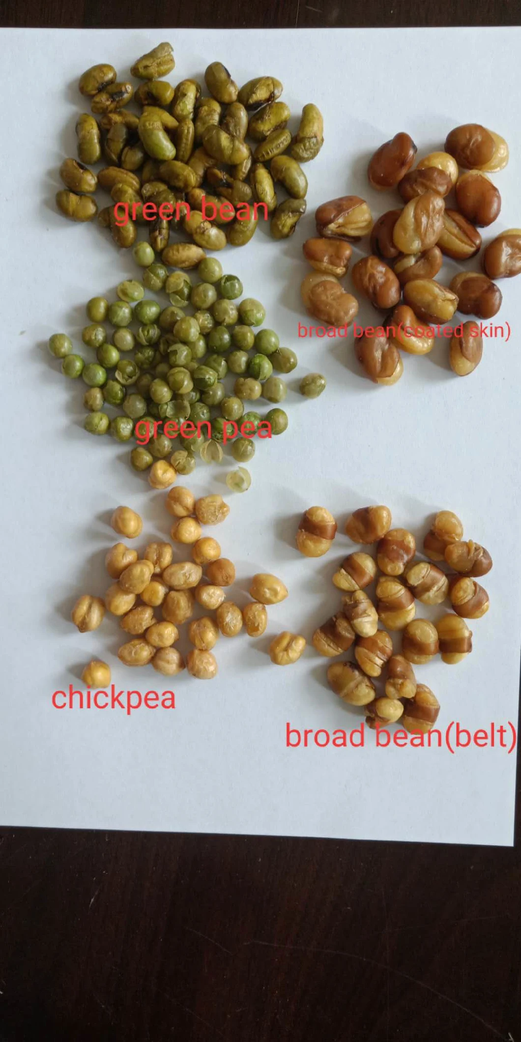 Roasted Snacks Salted Flavored Green Peas/Green Beans/Chickpeas/Broad Beans