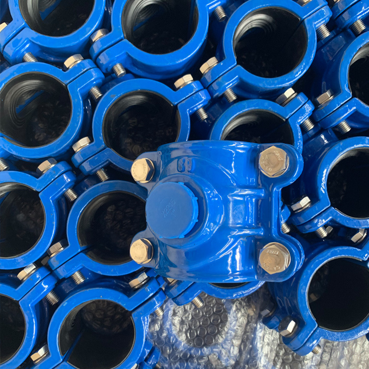 Ductile Iron Saddle Clamp for Prestessed Cement Pipe PE Pipe