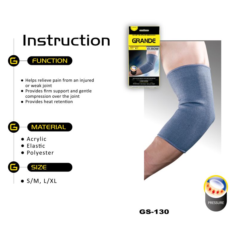 Elbow Support Sleeve (1 Unit) - Elastic & Breathable Fabric